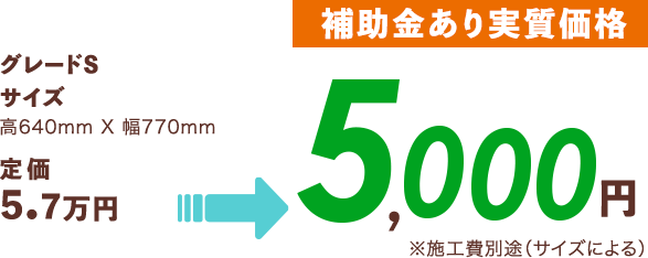 [補助金あり実質価格]5,000円