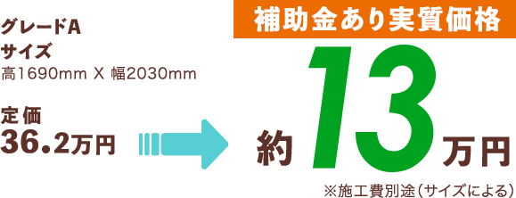 [補助金あり実質価格]約13万円