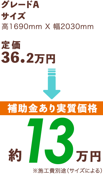 [補助金あり実質価格]約13万円